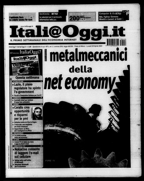 Italia oggi : quotidiano di economia finanza e politica